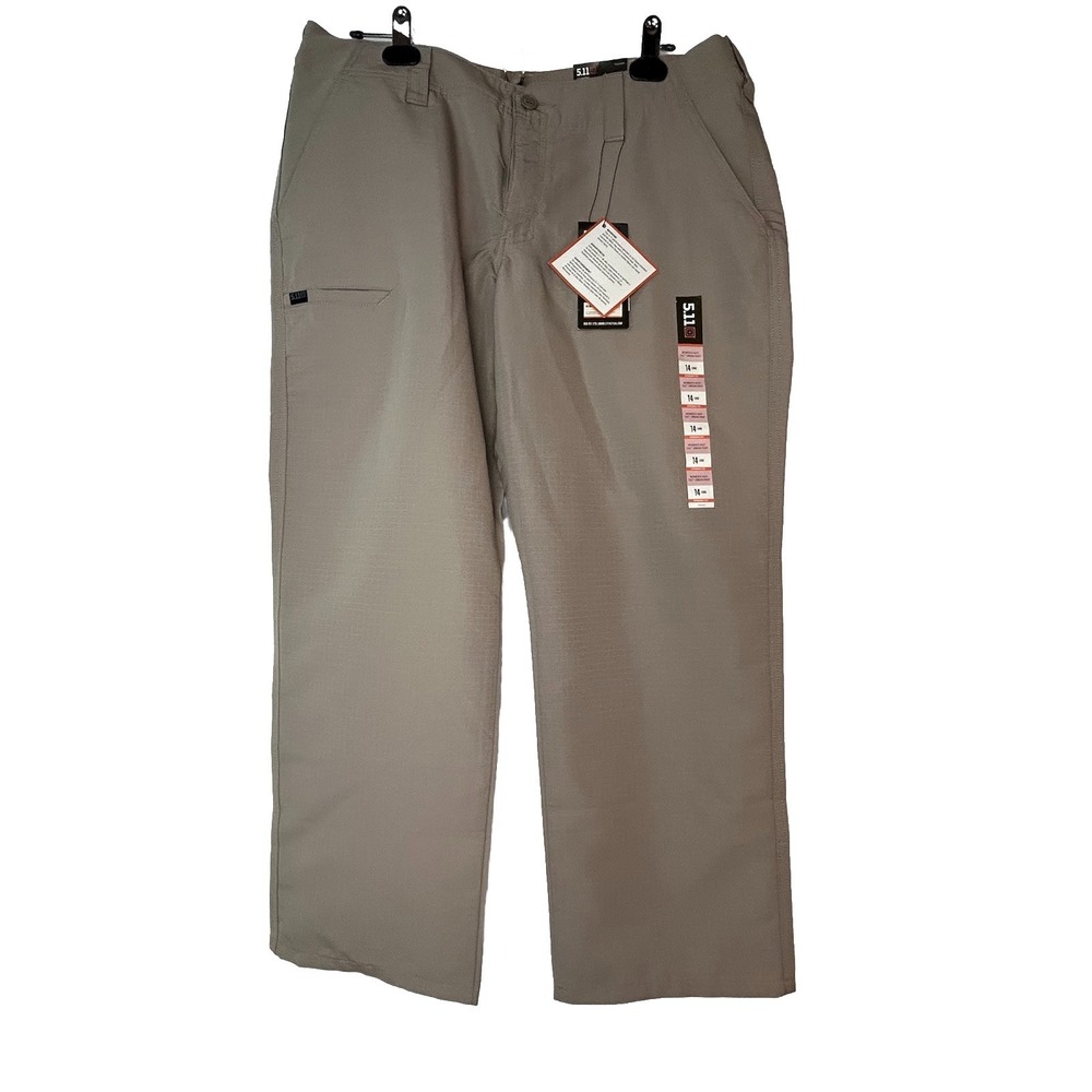5.11 Tactical 64420 Womens Tactical Fast Tac Urban Pant 055 Khaki NWT 14L